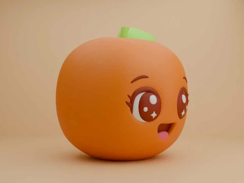 Cute 3dprintable orange 3D Print Model