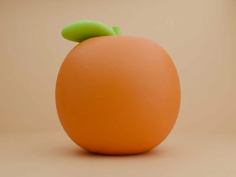 Cute 3dprintable orange 3D Print Model