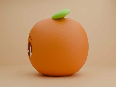 Cute 3dprintable orange 3D Print Model