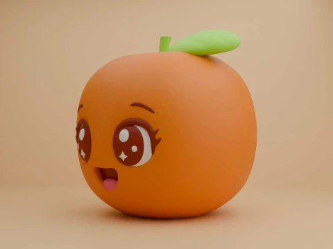 Cute 3dprintable orange 3D Print Model
