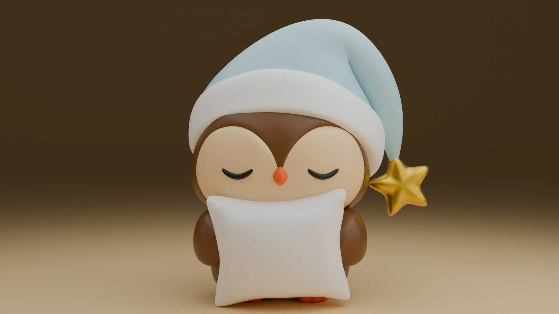 Cute 3dprintable owl figure 3D Print Model .c4d .max .obj .3ds .fbx .stl .blend 
