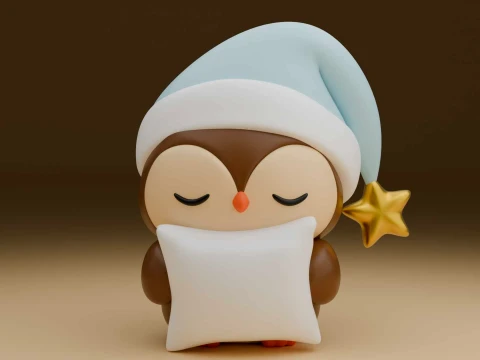 Cute 3dprintable owl figure 3D Print Model