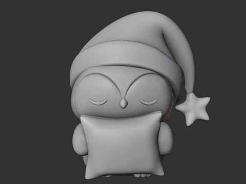 Cute 3dprintable owl figure 3D Print Model