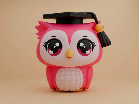 Cute 3dprintable owl figure 3D Print Model