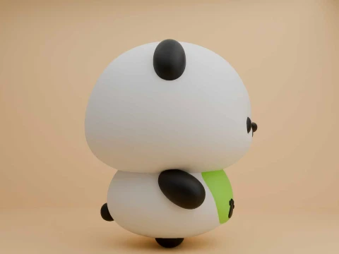 Cute 3dprintable panda bear 3D Print Model