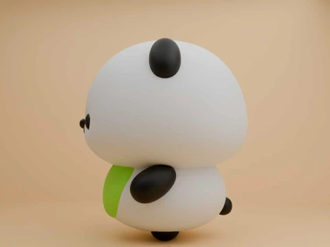 Cute 3dprintable panda bear 3D Print Model