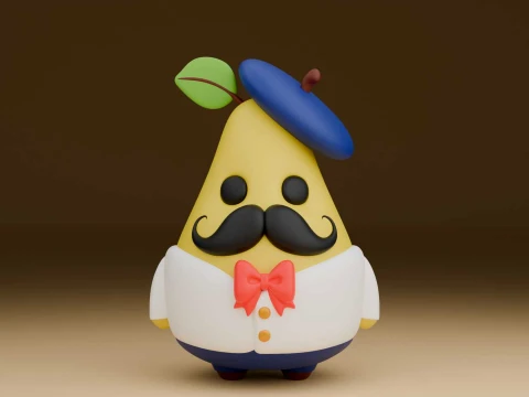 Cute 3dprintable pear toy Model do druku 3D