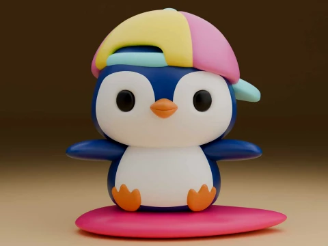 Cute 3dprintable chicken penguin toy 3D Print Model