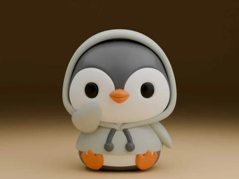 Cute 3dprintable chicken penguin toy 3D Принт Модель
