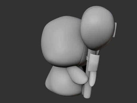 Cute 3dprintable chicken penguin and heart for valentine gift 3D Print Model