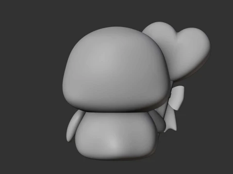 Cute 3dprintable chicken penguin and heart for valentine gift 3D Print Model