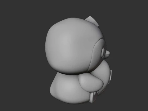 Cute 3dprintable chicken penguin and heart for valentine gift 3D Print Model
