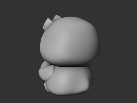 Cute 3dprintable chicken penguin and heart for valentine gift 3D Print Model