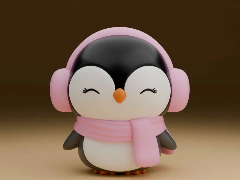 Cute 3dprintable chicken penguin toy for christmas holiday Modelo de impresión 3D