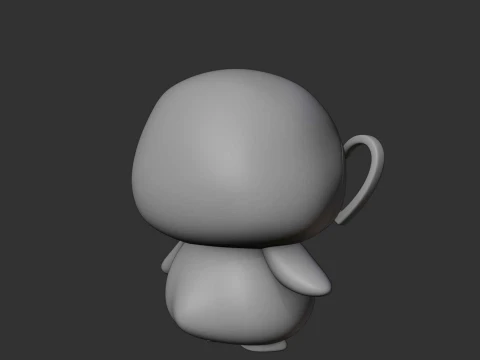 Cute 3dprintable chicken penguin and heart for valentine gift 3D Print Model