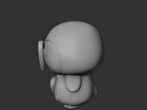 Cute 3dprintable chicken penguin and heart for valentine gift 3D Print Model
