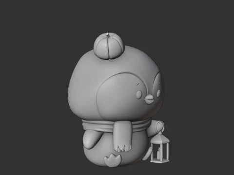 Cute 3dprintable chicken penguin and pumpkin for halloween gift 3D Print Model