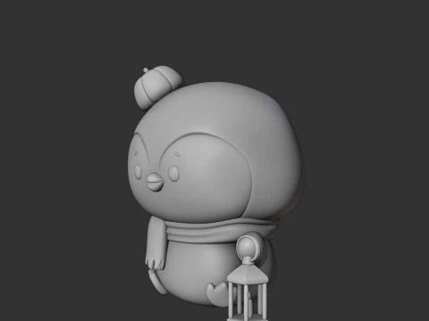 Cute 3dprintable chicken penguin and pumpkin for halloween gift 3D Print Model