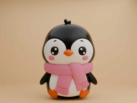 Cute 3dprintable chicken penguin toy for christmas holiday 3D Print Model