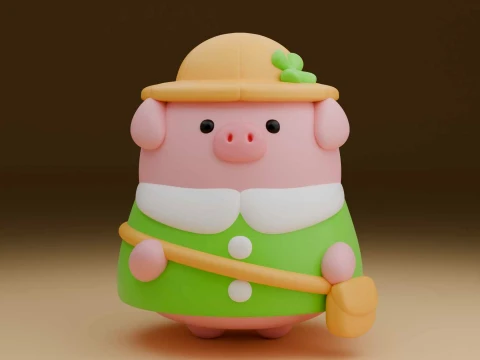 Cute pig toy 3D Print Model