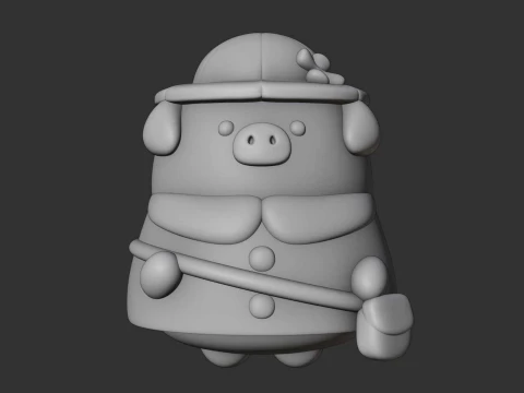 Cute pig toy 3D Print Model