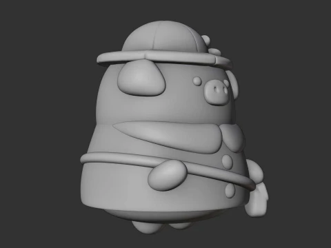 Cute pig toy 3D Print Model