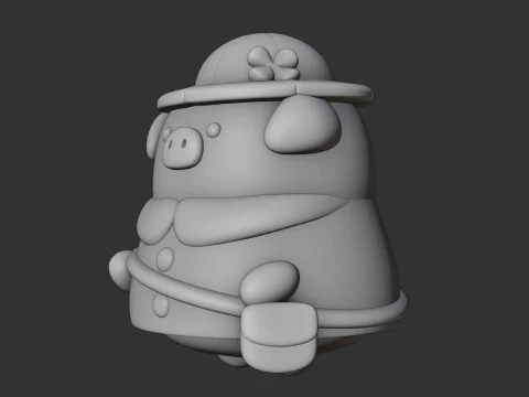 Cute pig toy 3D Print Model