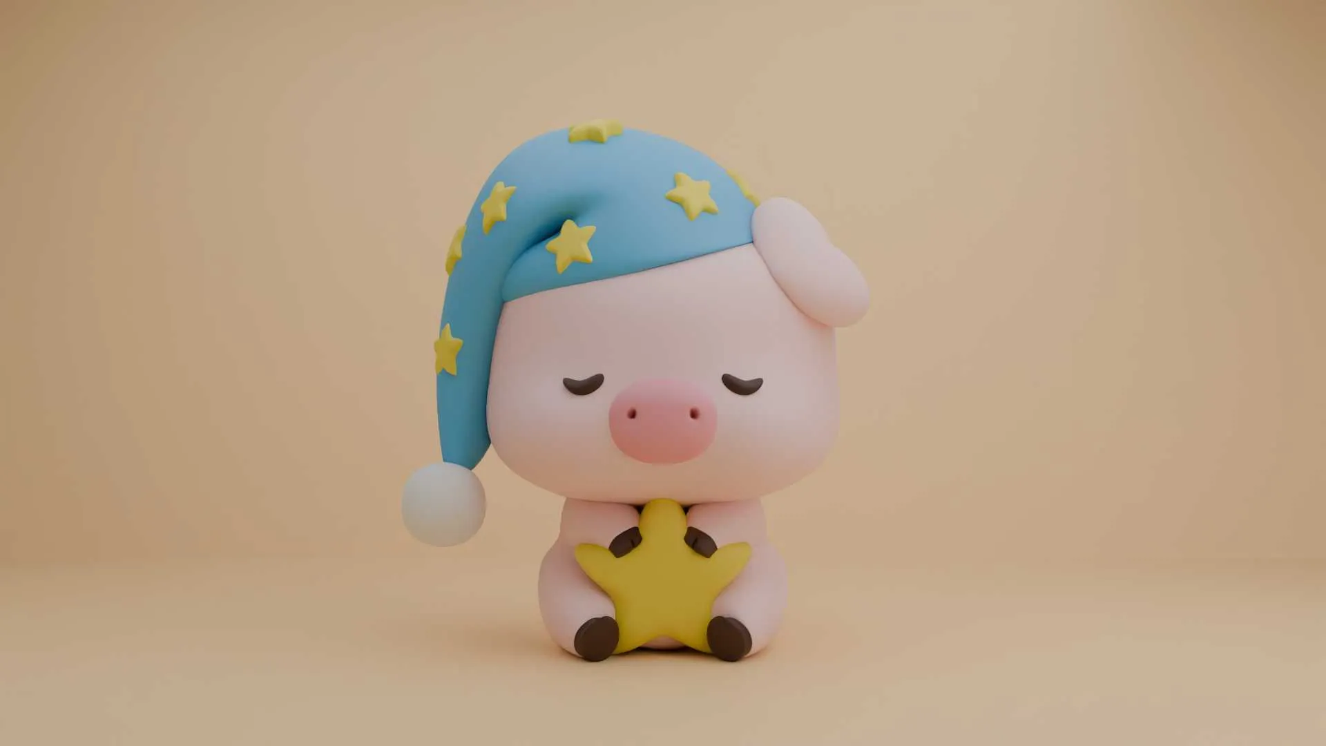 Cute pig toy Modello di stampa 3D .c4d .max .obj .3ds .fbx .stl .blend 