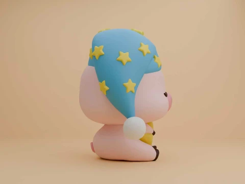 Cute pig toy Modello di stampa 3D