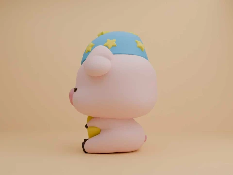 Cute pig toy Modello di stampa 3D