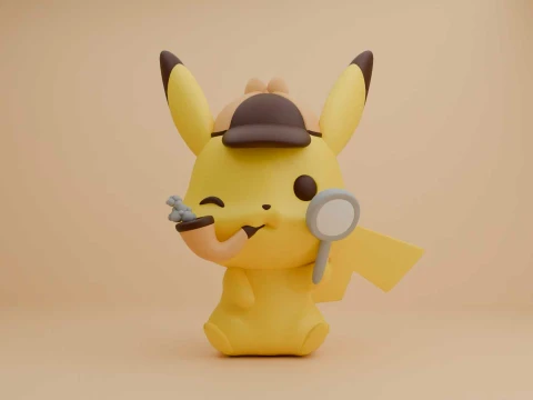 Pikachu pokemon figure 3D Print Model