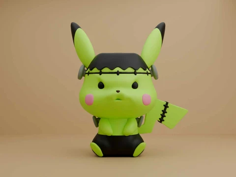 Pikachu pokemon zombie figure 3Dプリントモデル