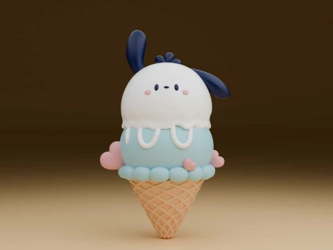 Pochacco sanrio icecream 3D Print Model
