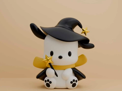 Pochacco sanrio wizard for halloween gift 3D Print Model