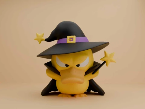 Pokemon psyduck wizard for halloween toy 3D Print Model