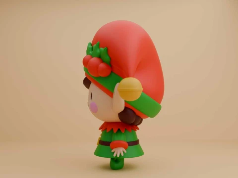 Christmas quirky elf boy 3D Print Model