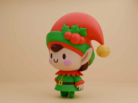 Christmas quirky elf boy 3D Print Model