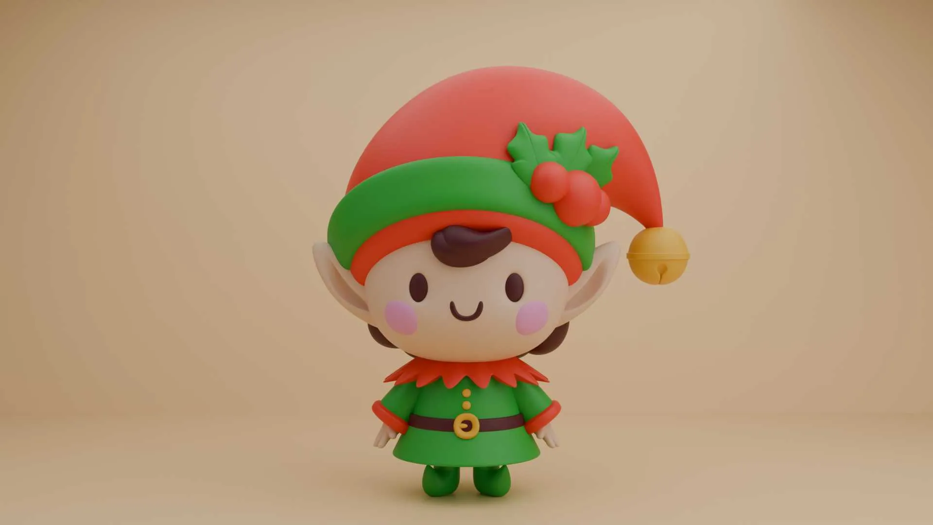 Christmas quirky elf boy 3D Print Model .c4d .max .obj .3ds .fbx .stl .blend 