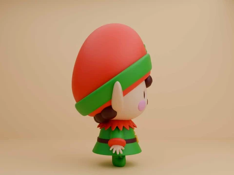 Christmas quirky elf boy 3D Print Model