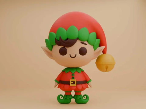 Christmas quirky elf boy 3D Print Model