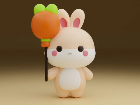 Rabbit toy 3D Print Model