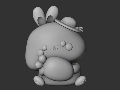 Rabbit toy 3D Print Model