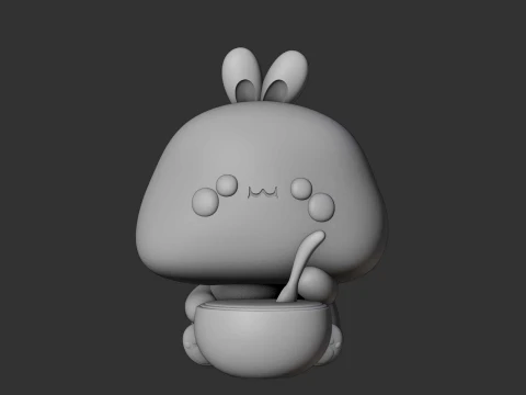 Rabbit and watermelon toy 3D Print Model