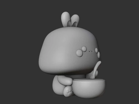 Rabbit and watermelon toy 3D Print Model