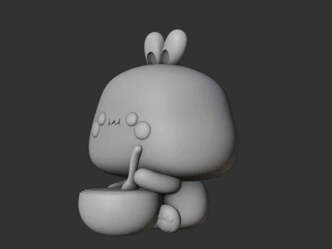 Rabbit and watermelon toy 3D Print Model