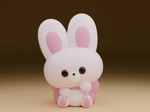 Rabbit toy 3D Print Model