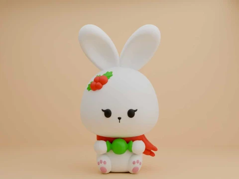 Rabbit figure for christmas gift Modello di stampa 3D