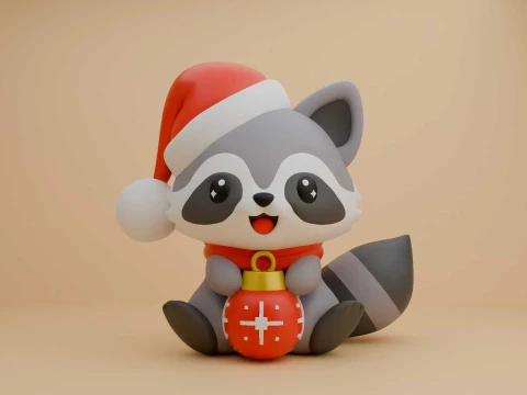 Raccoon figure for christmas gift 3D Print Model