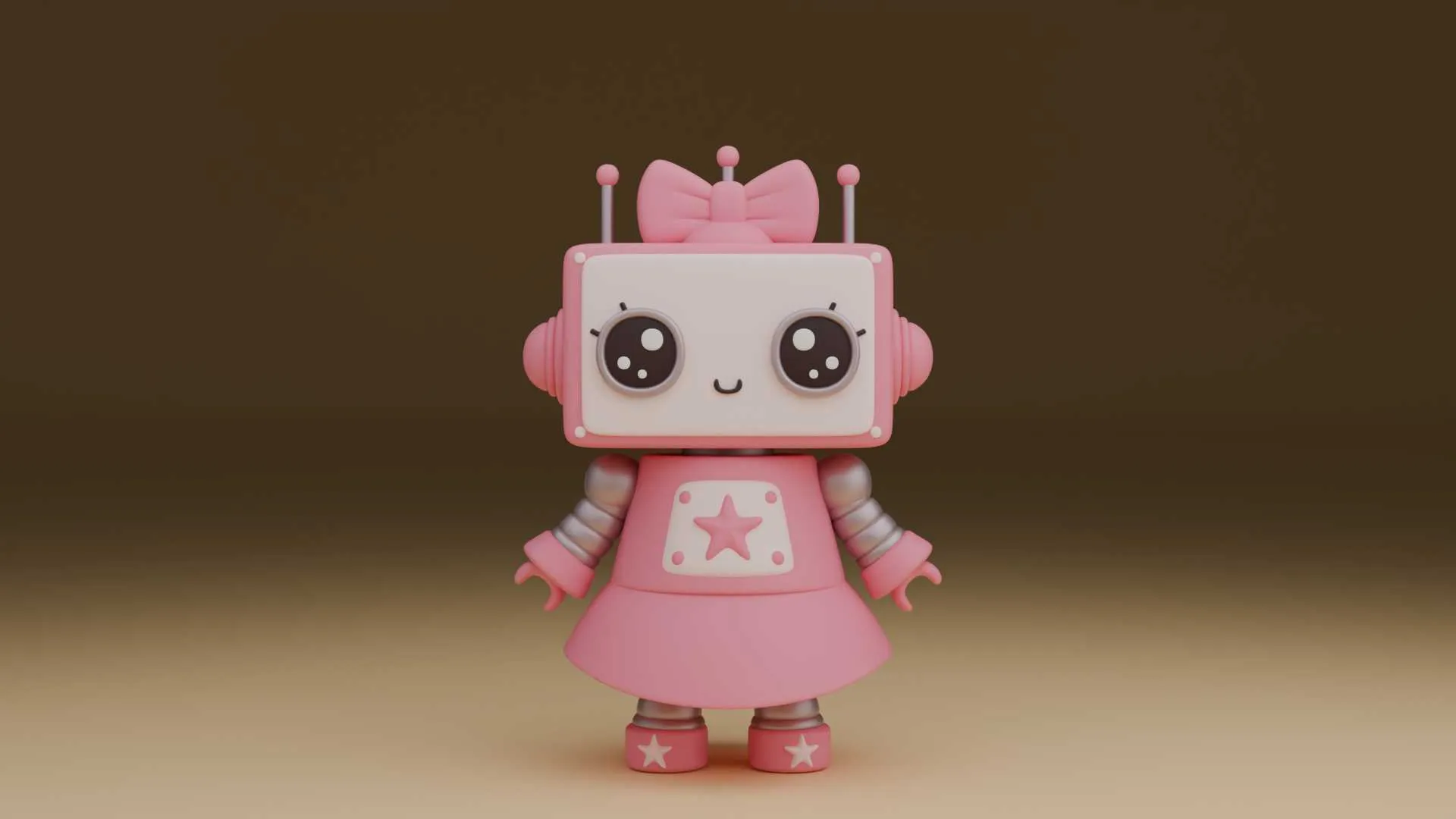 Robot toy 3D Print Model .c4d .max .obj .3ds .fbx .stl .blend 
