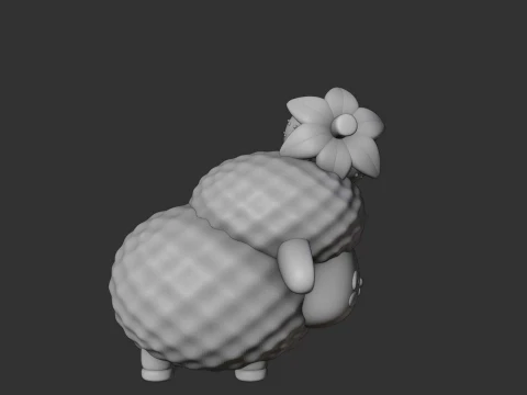 Sheep and strawberry 3D Print Model